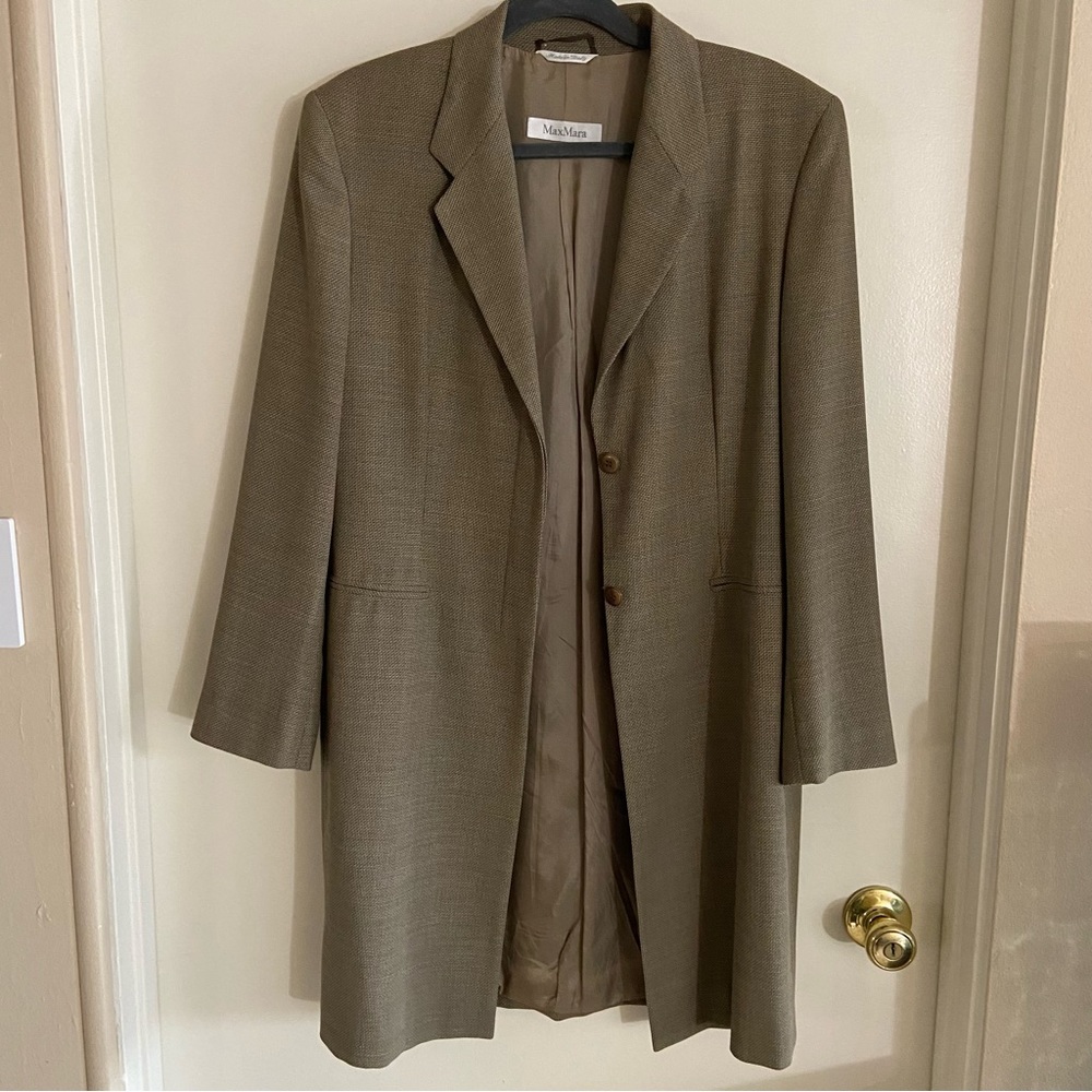 MaxMara Virgin Wool long blazer/coat